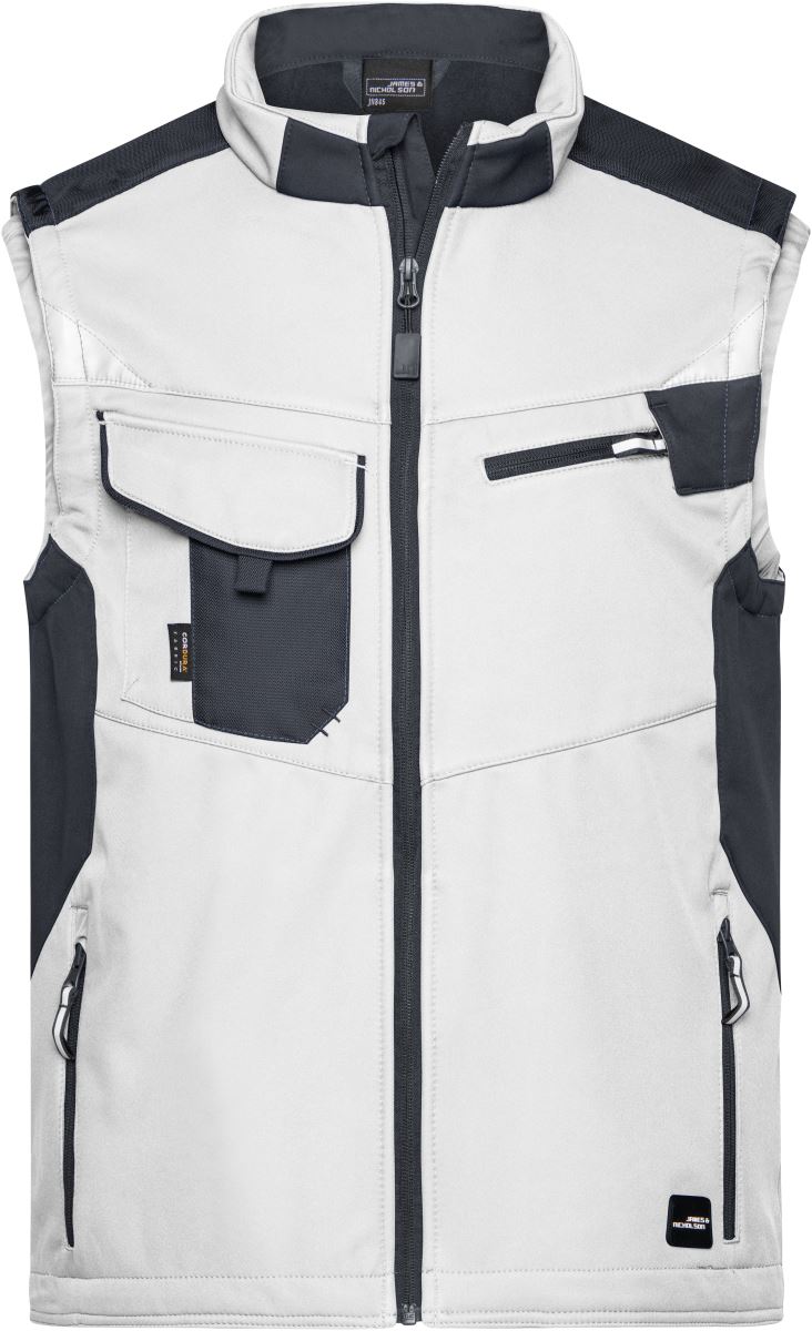 Levně Pracovní vesta - Strong - white/carbon