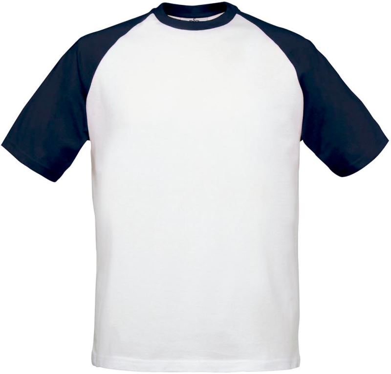 Levně Raglánové kontrastní tričko - white/navy