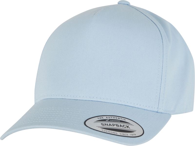 Levně 5 panelová Snapback kšiltovka - light blue