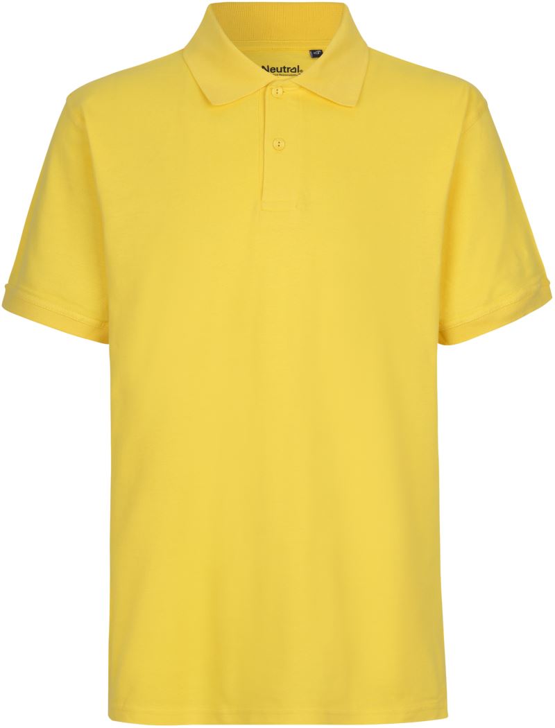 Levně Pánské piqué polo z bio bavlny - yellow