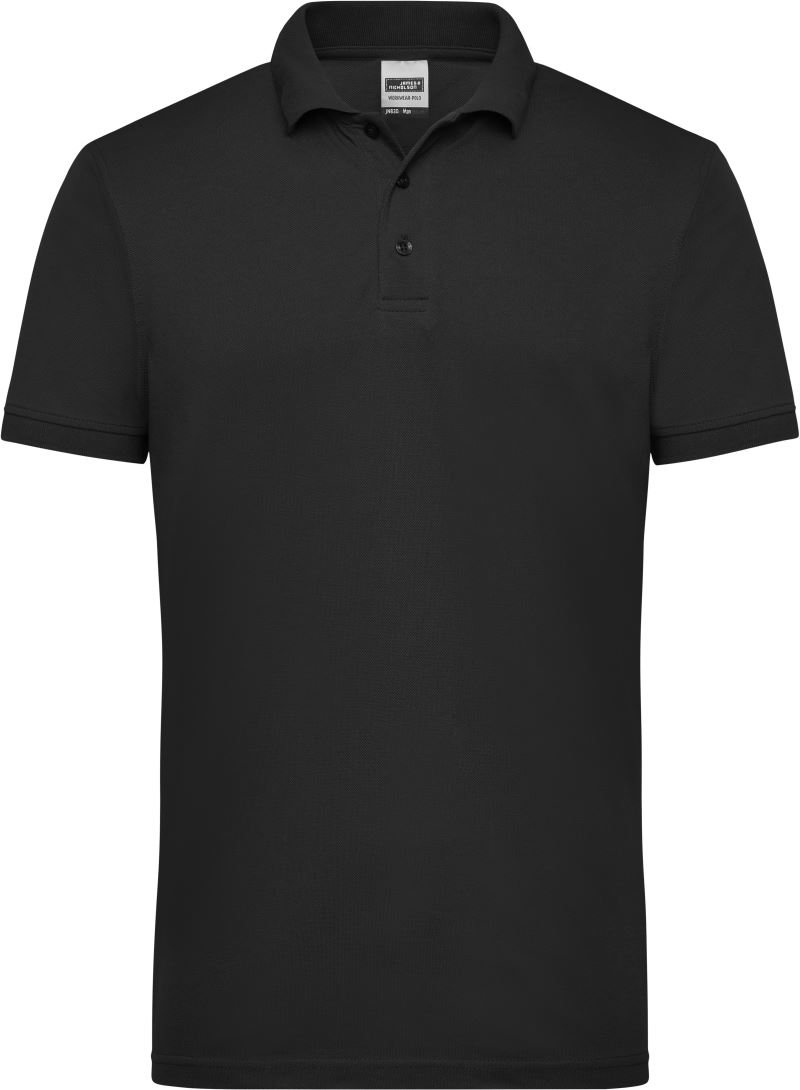 Levně Pánské pracovní piqué polo - black