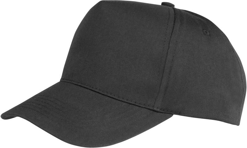 Dětská 5 panelová kšiltovka - black