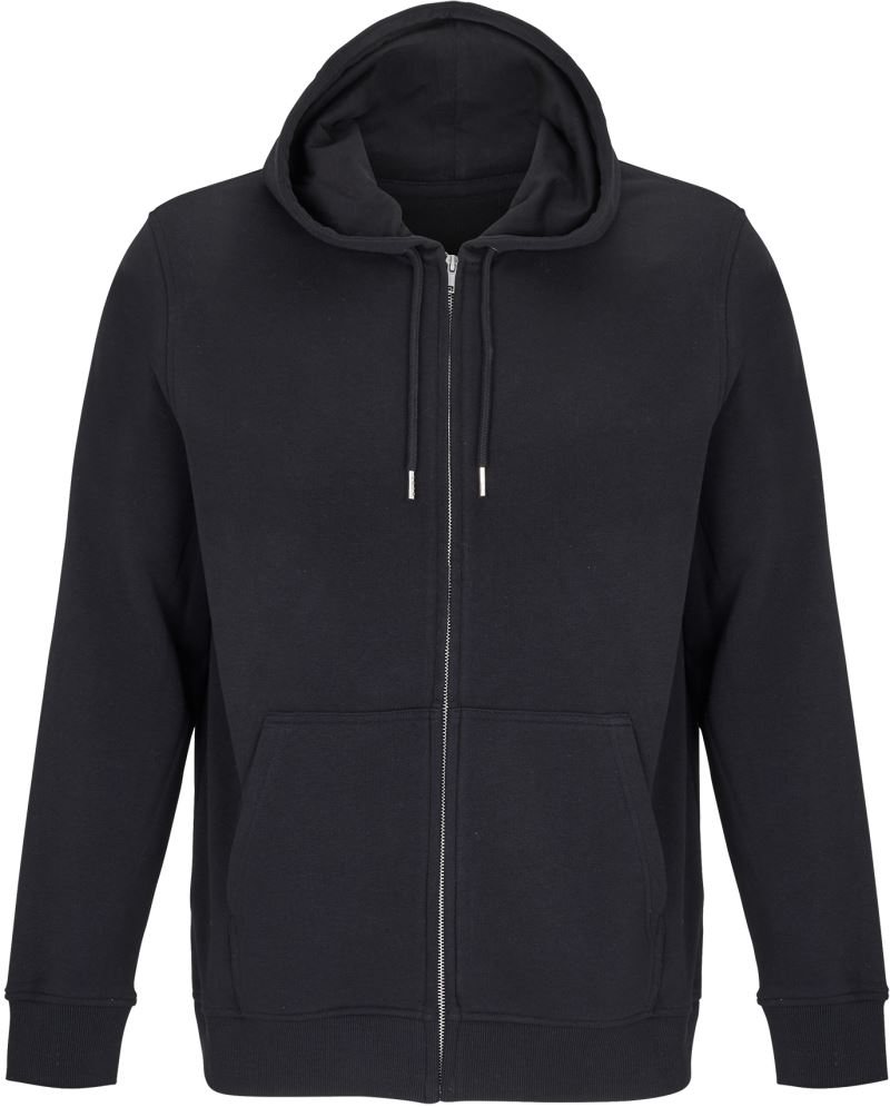 Unisex mikina s kapucí z těžké bavlny - black