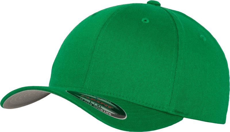 Levně 6 panelová vlněná česaná kšiltovka Flexfit - pepper green