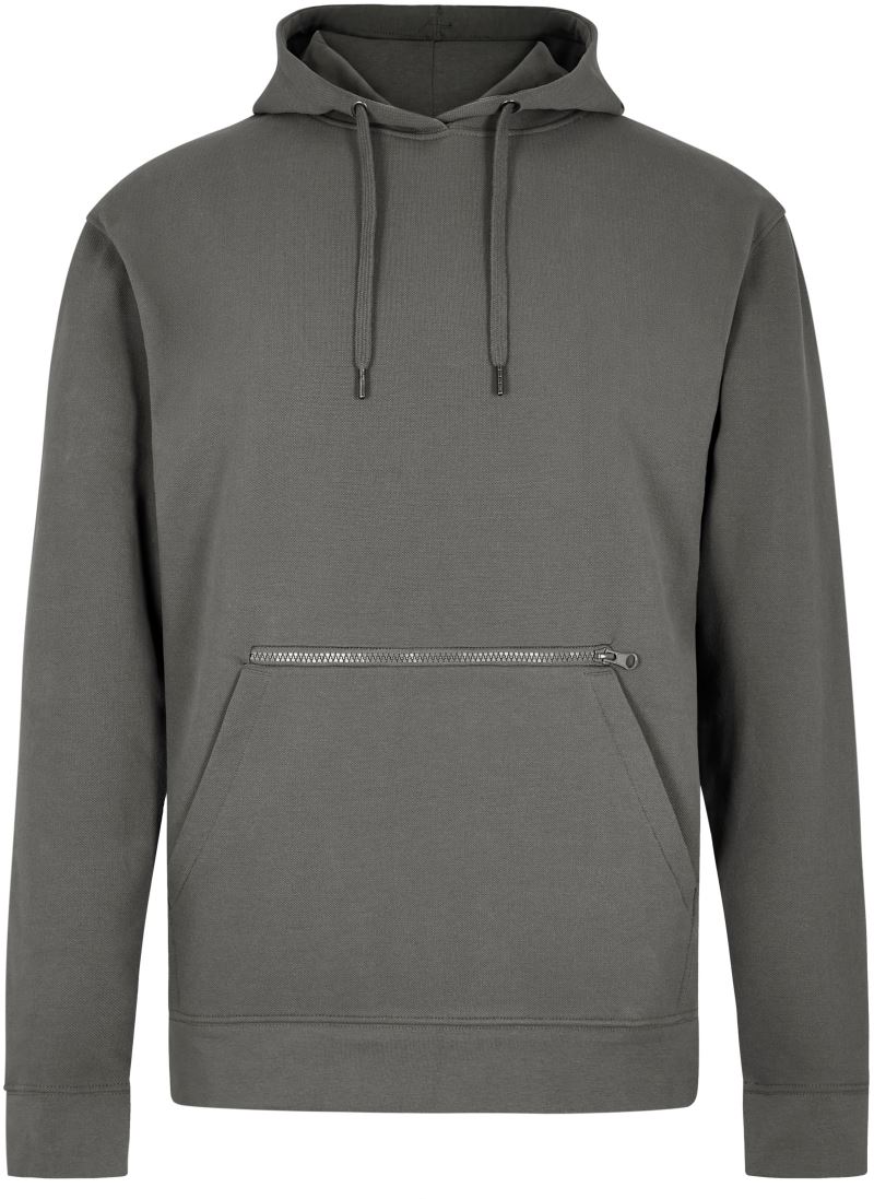 Levně Piqué mikina s kapucí - dark grey