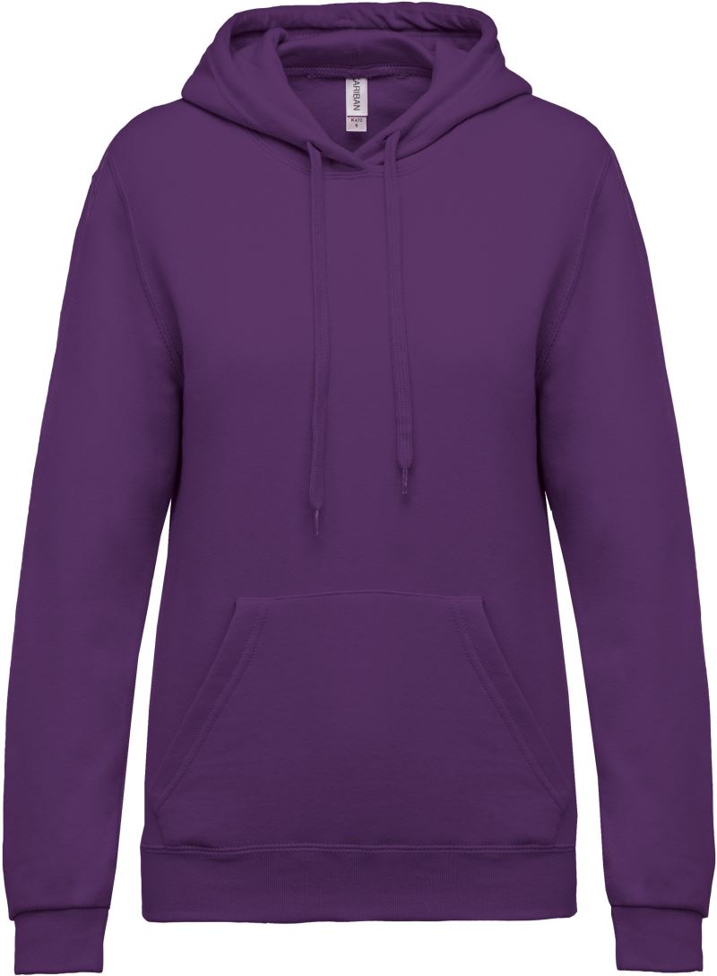 Levně Dámská mikina s kapucí - purple