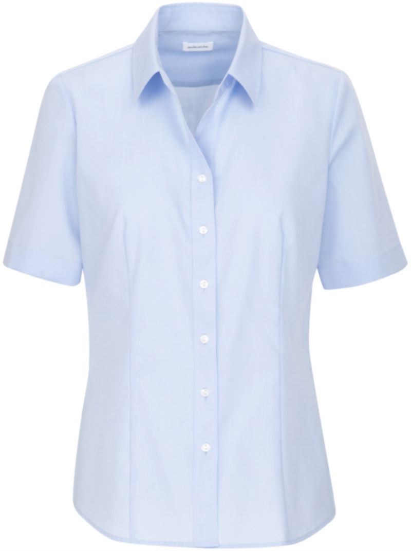 Levně Halenka s krátkým rukávem - light blue