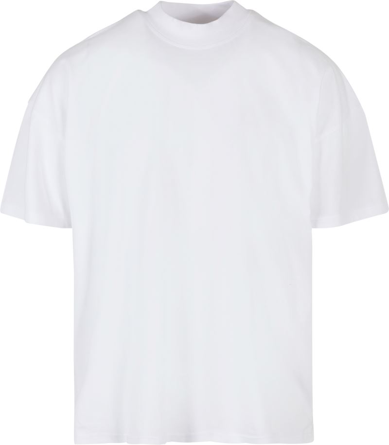 Levně Pánské tričko "Mock Neck" - white