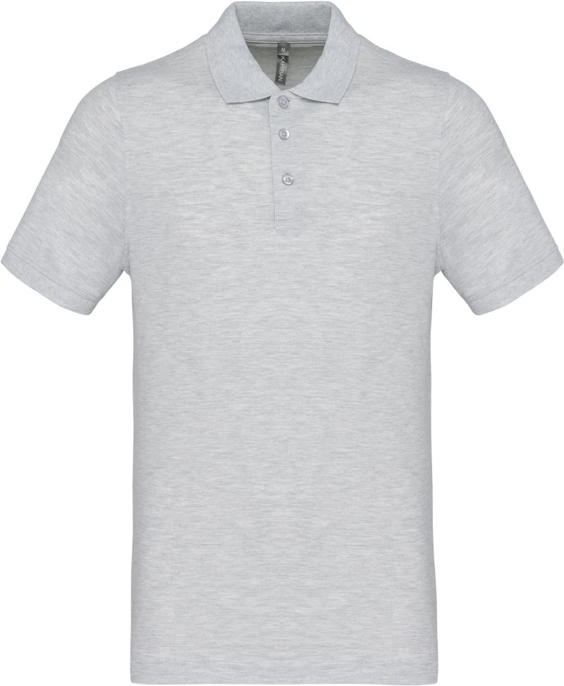 Levně Pánské piqué polo - ash heather