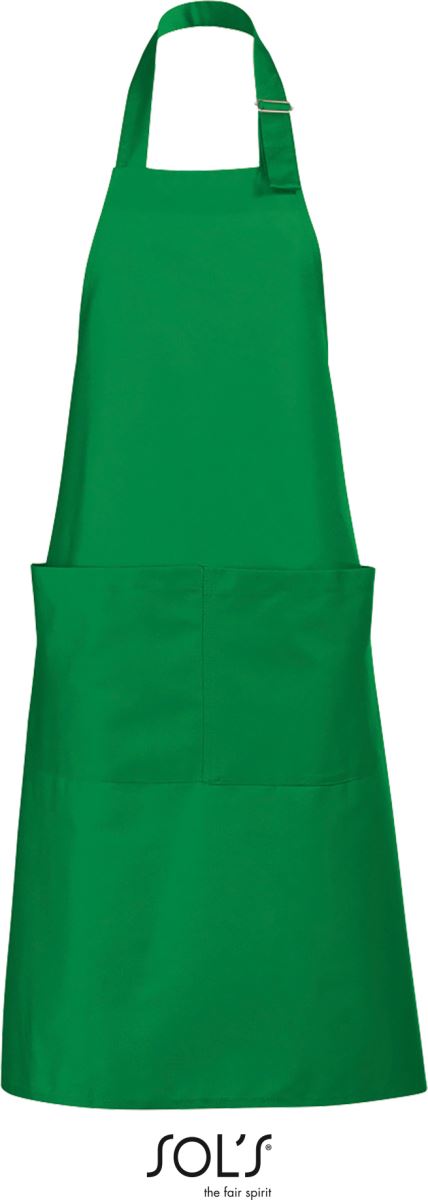 Levně Zástěra s laclem - kelly green