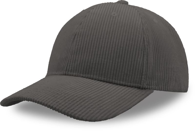 Levně 6 panelová manšestrová kšiltovka - grey