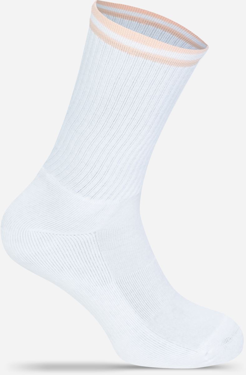 Levně Tenisové ponožky "Premium" - white/peach