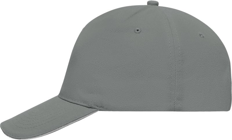 5 panelová sandwich kšiltovka - dark grey/light grey