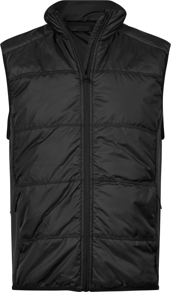 Levně Pánská hybridní strečová vesta - black/black