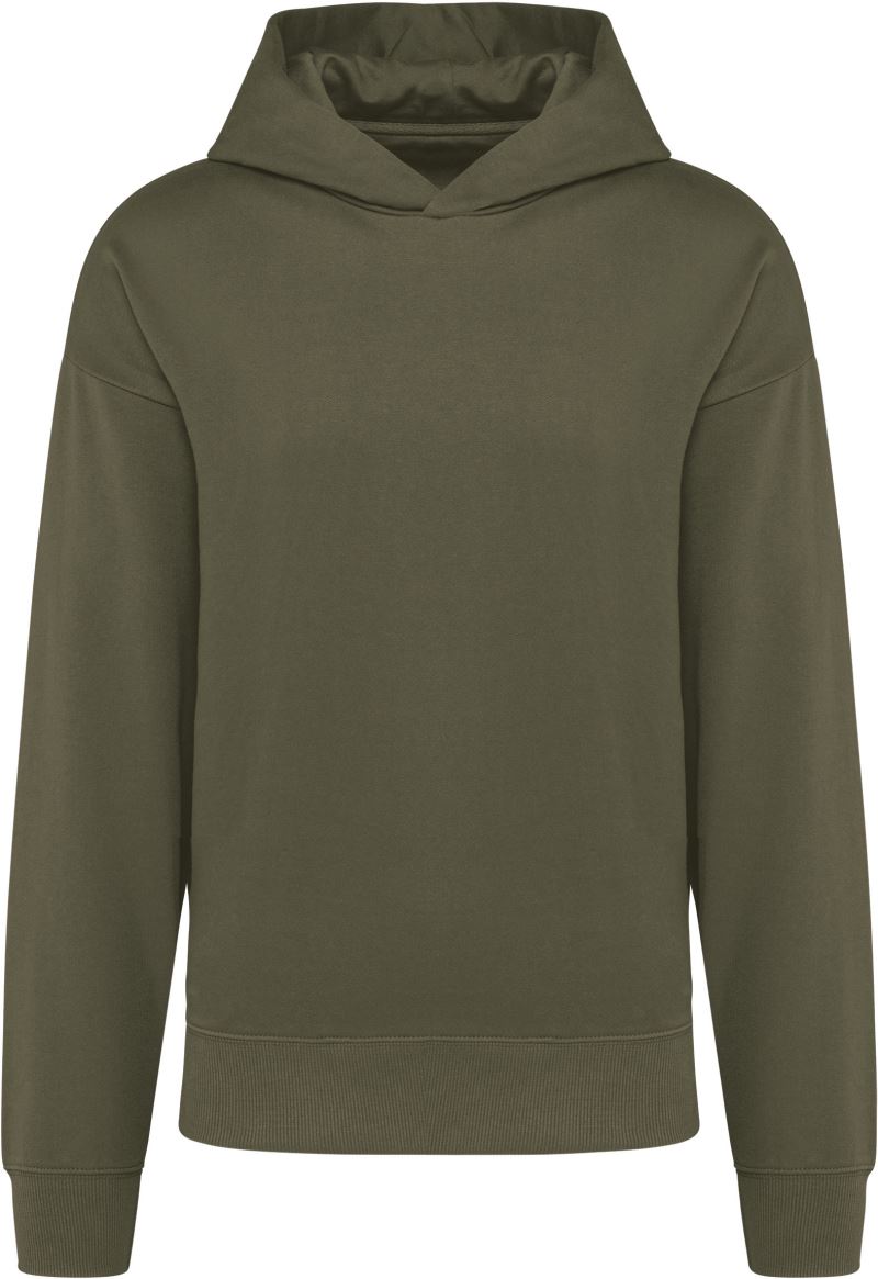 Levně Oversize mikina s kapucí - light khaki