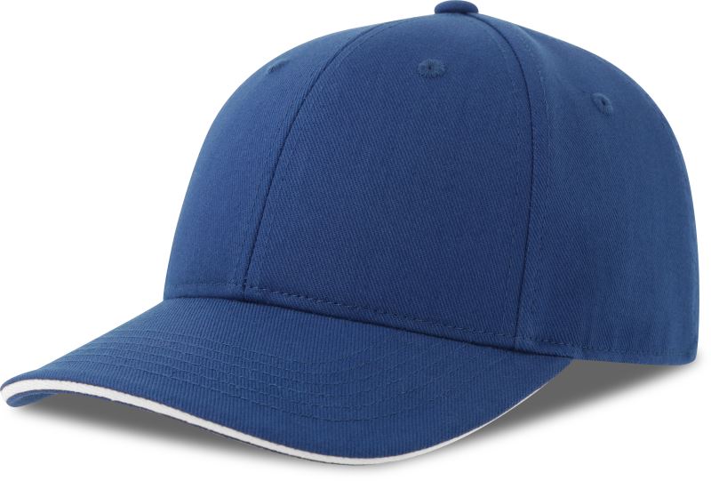6 panelová baseballová kšiltovka - royal/white