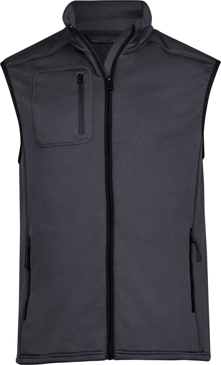 Levně Strečová fleecová vesta - dark grey