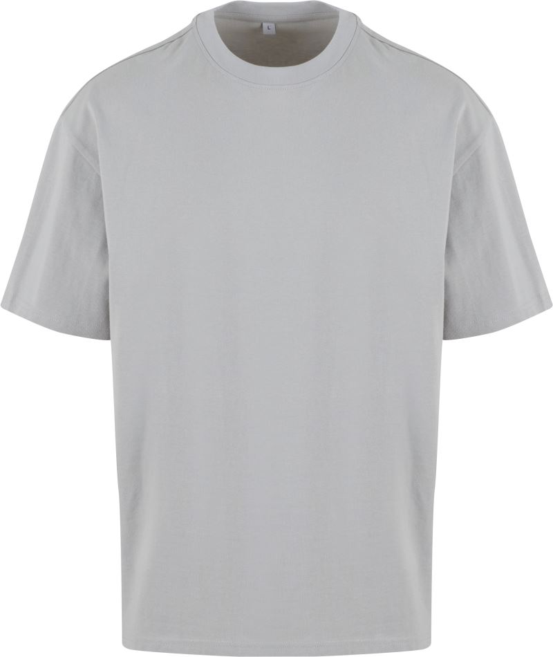 Levně Unisex oversize tričko z těžké bavlny - light asphalt