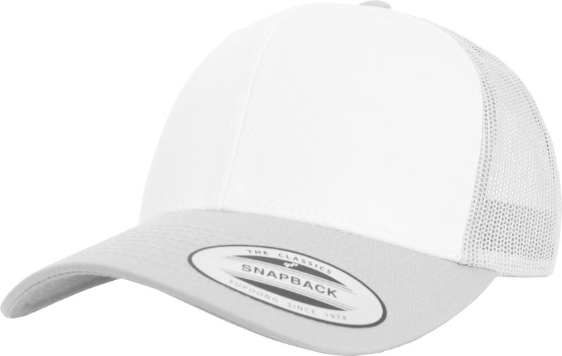 Levně 6 panelová Trucker kšiltovka - silver/white/silver