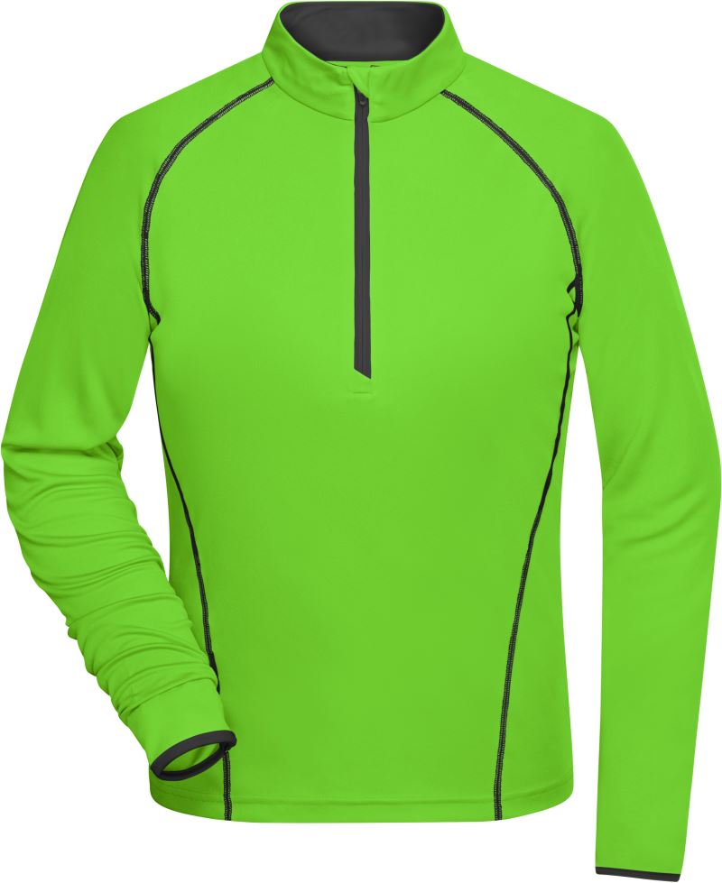 Levně Dámské funkční tričko s dlouhým rukávem - bright green/black