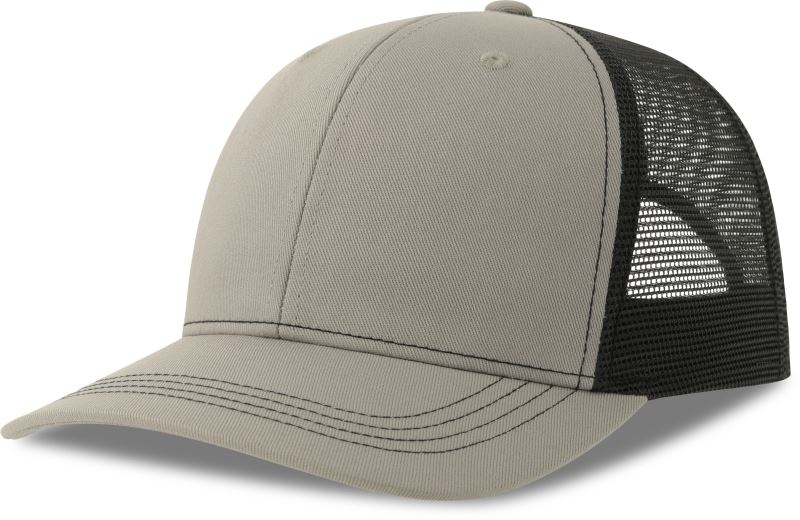 6 panelová Trucker kšiltovka - grey/black