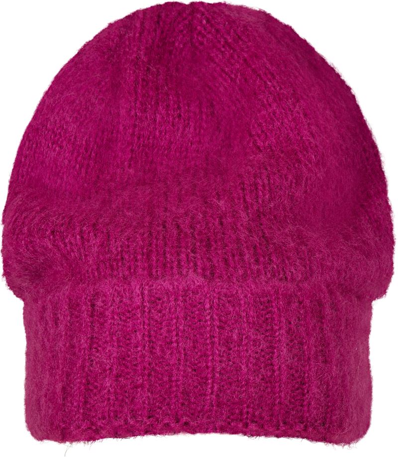 Levně Pletená čepice - fuchsia