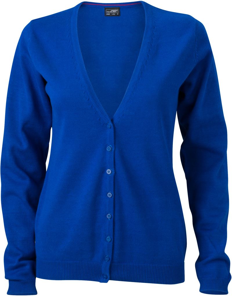 Levně Dámský pletený cardigan s výstřihem do V - royal