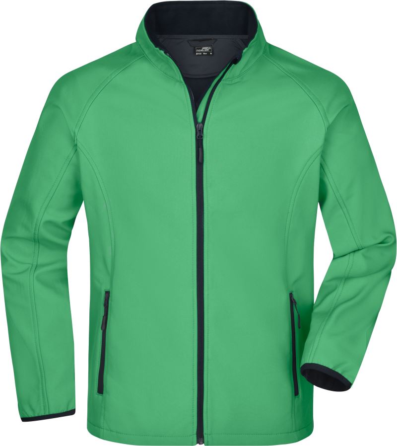 Levně Pánská 2-vrstvá promo softshellová bunda - green/navy