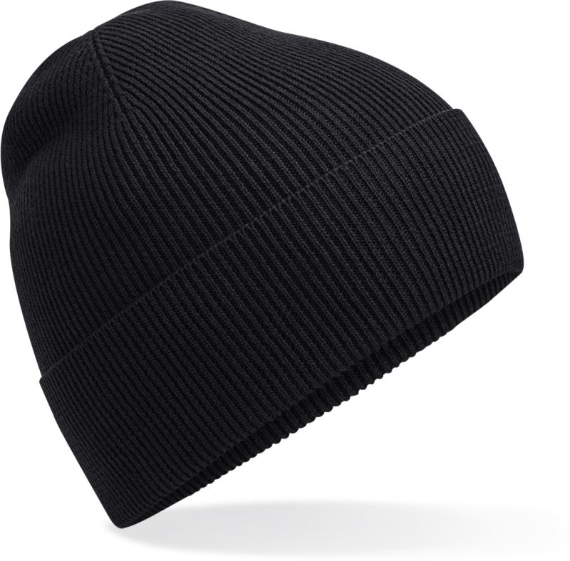 Pletená čepice z bio bavlny - black