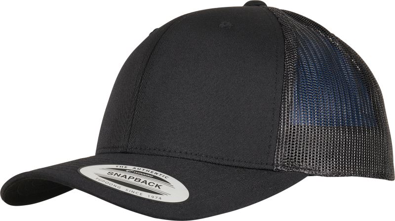 6 panelová Trucker kšiltovka "Recycled" - black