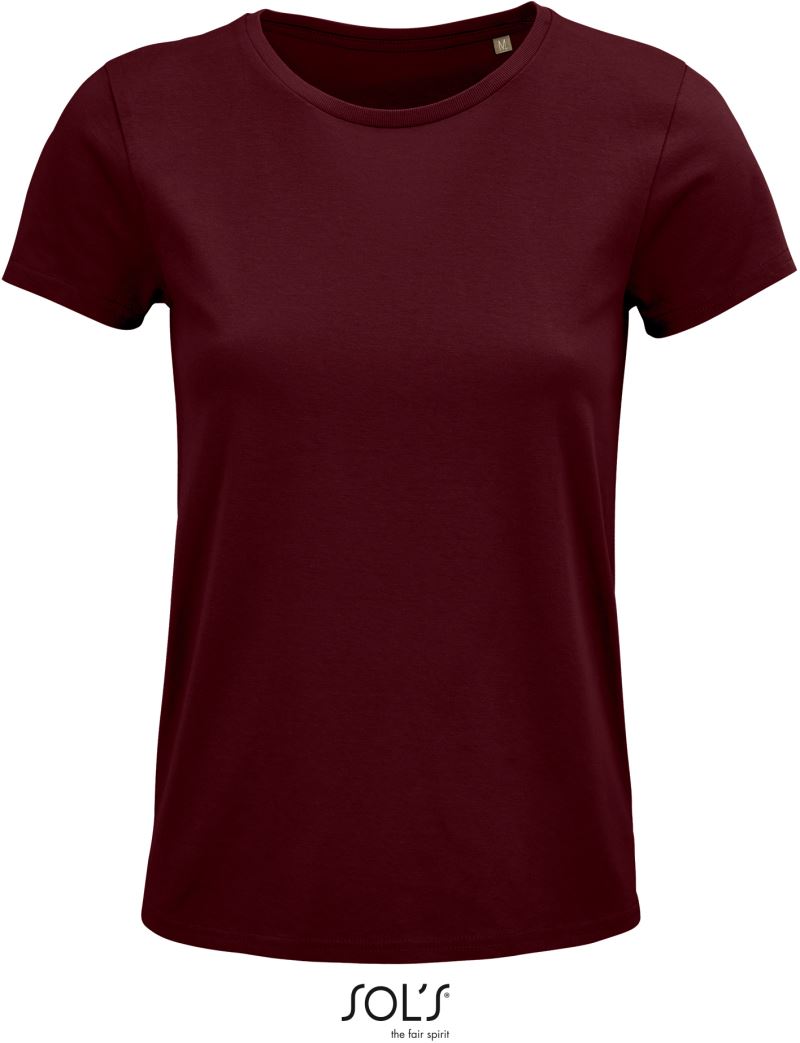 Levně Dámské tričko z bio bavlny - burgundy