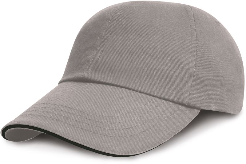 Levně 6 panelová nízkoprofilová sandwich kšiltovka - grey/black
