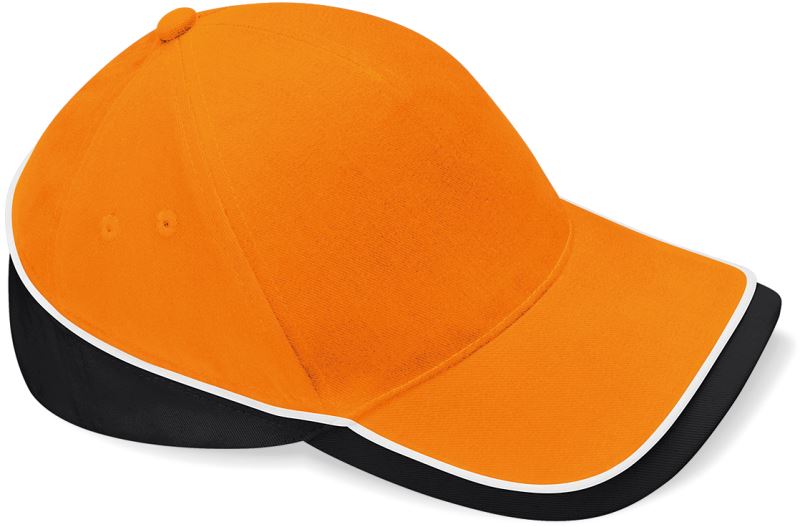 Levně 5 panelová týmová závodní kšiltovka - orange/black/white