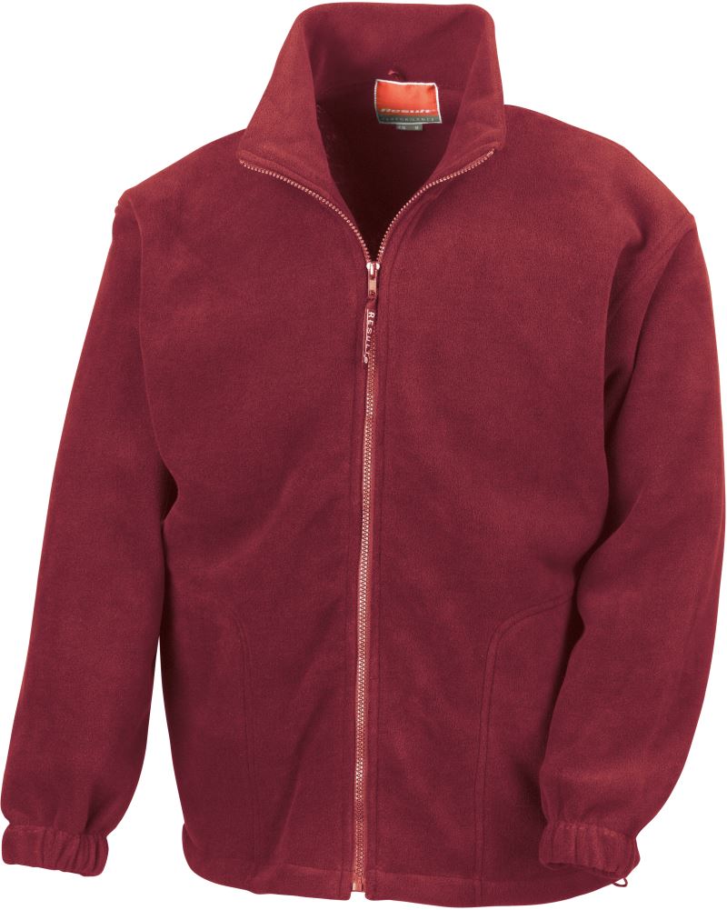 Levně Těžká fleecová bunda - burgundy