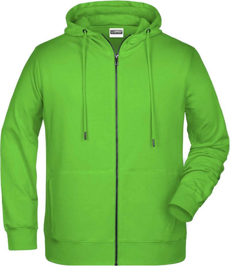 Levně Pánská mikina s kapucí - lime green