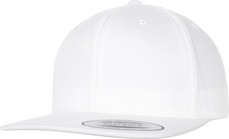 Levně 6 panelová Snapback bio kšiltovka - white