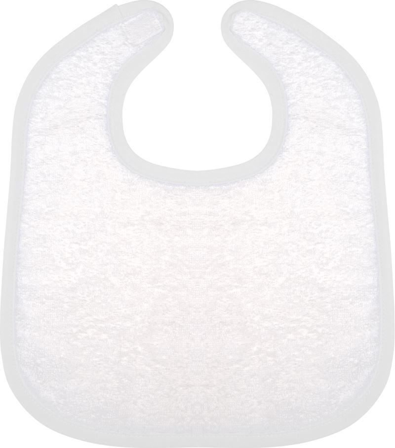 Levně Dětský froté bryndák - white/white
