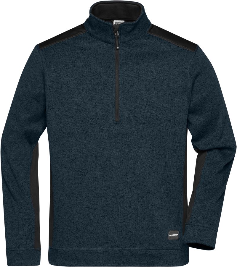Levně Pánská pracovní bunda z fleecu, 1/2 zip - Strong - navy/navy