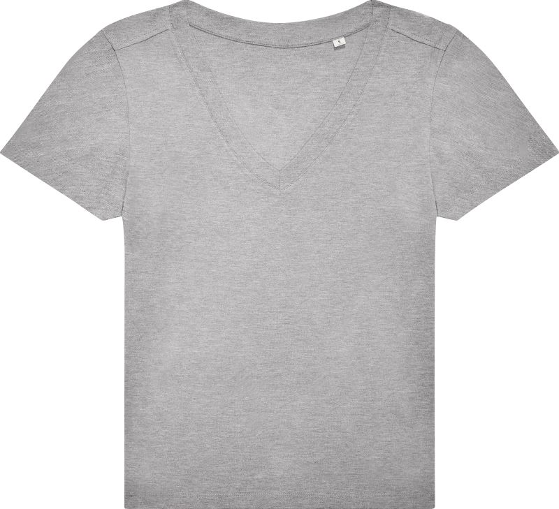 Levně Dámské tričko s výstřihem do V - sport grey