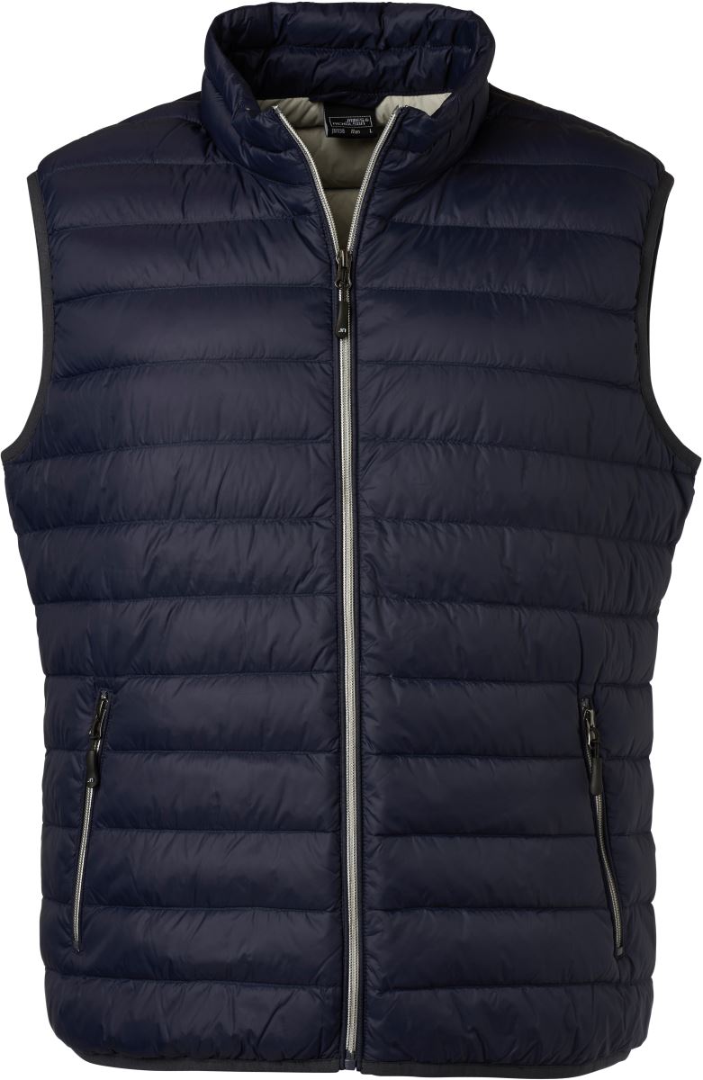 Levně Pánská péřová vesta - navy/silver