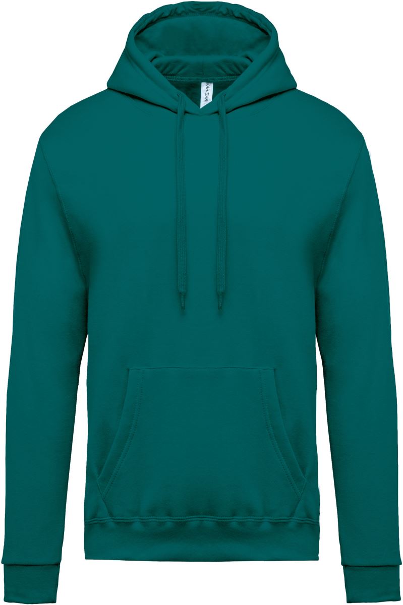 Levně Pánská mikina s kapucí - emerald green