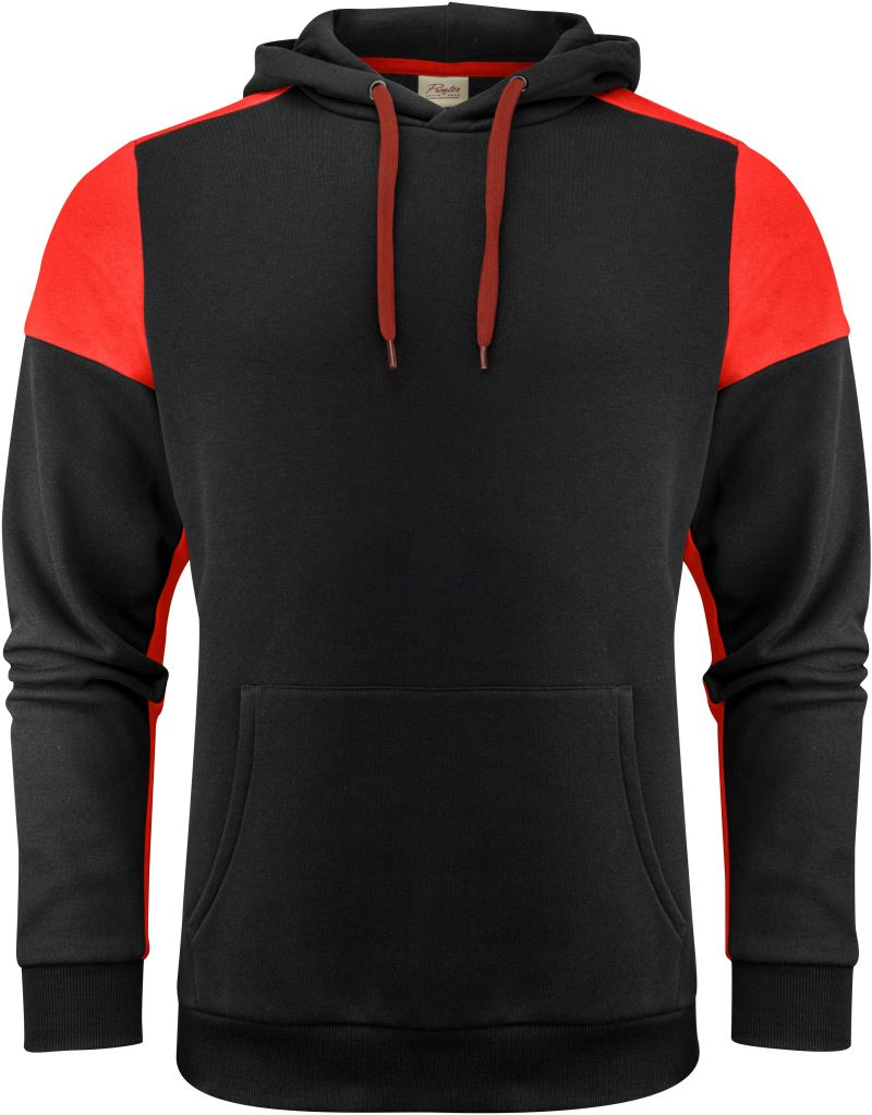 Levně Mikina s kapucí - black/red