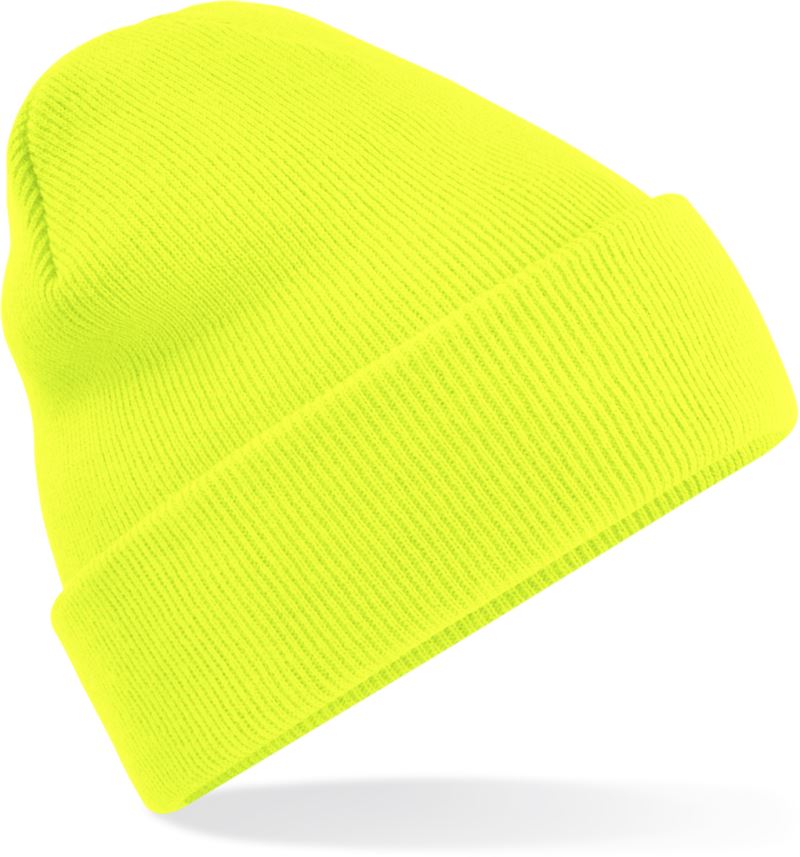 Levně Dětská pletená čepice "Original" - fluorescent yellow