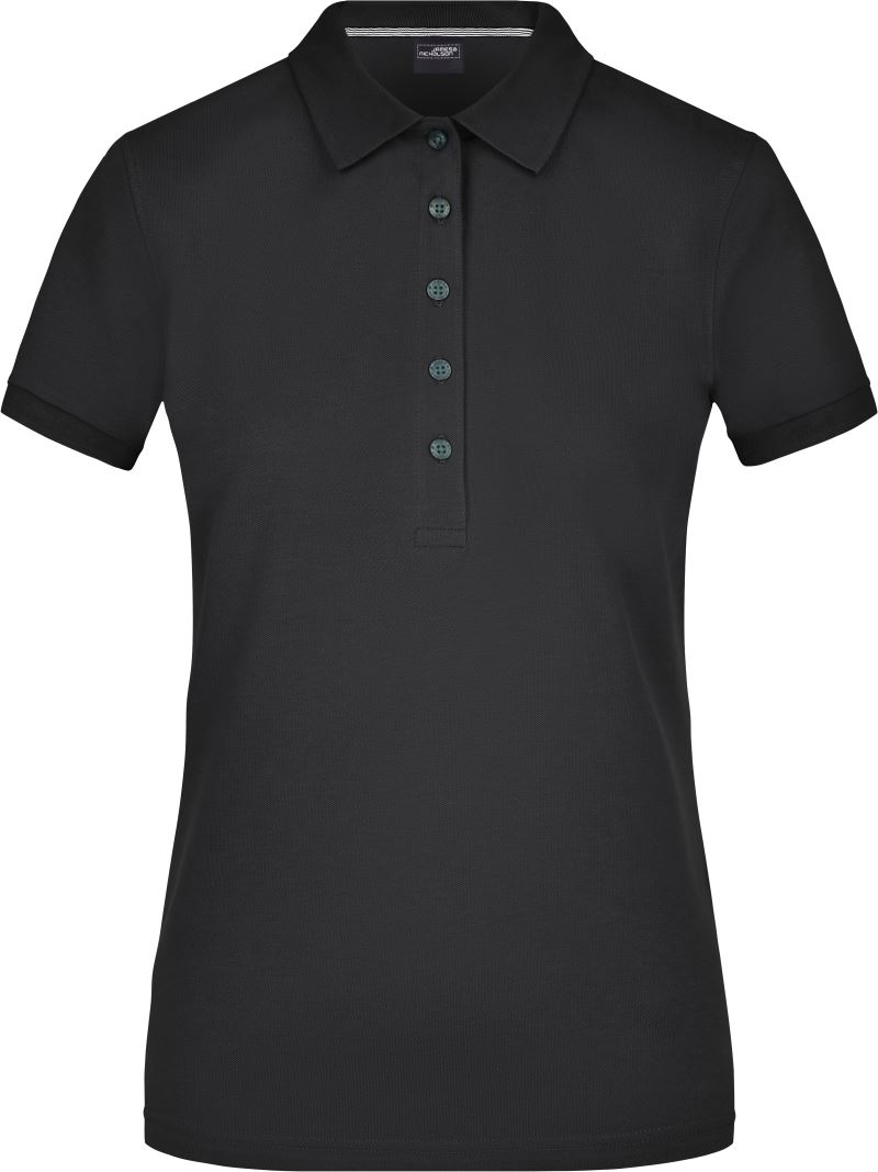 Levně Dámské pima piqué polo - black