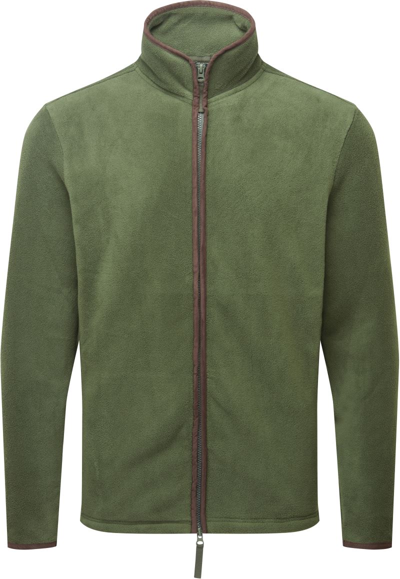 Levně Pánská fleecová bunda „Artisan“ - moss green/brown