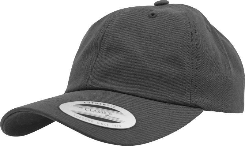 Levně 6 panelová bavlněná keprová kšiltovka - dark grey