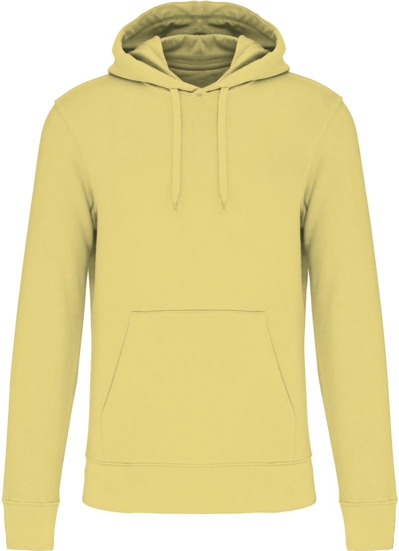 Levně Pánská eco-friendly mikina s kapucí - lemon yellow