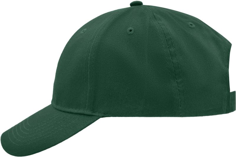 Levně Broušená 6 panelová kšiltovka - dark green