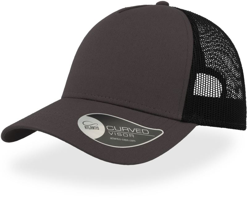 Levně 5 panelová Trucker kšiltovka "Rapper" - dark grey/black