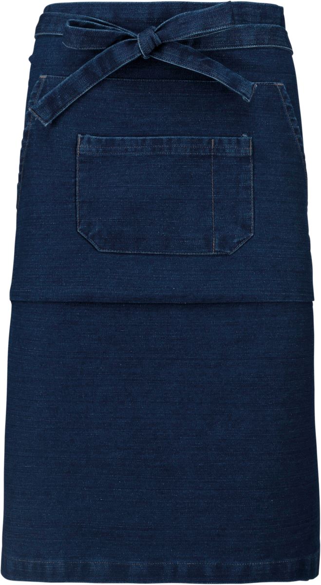 Levně Barová zástěra středně dlouhá - denim